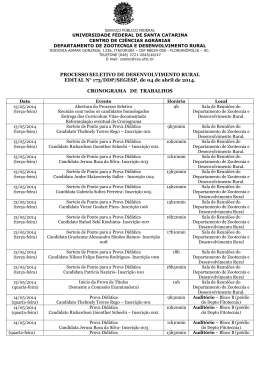 PROCESSO SELETIVO DE DESENVOLVIMENTO RURAL EDITAL