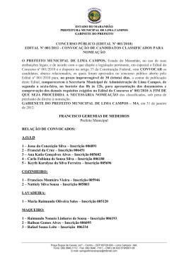 1&ordm; Edital de Convoca&ccedil;&atilde;o-Candidatos Aprovados