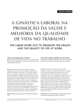 a gin&aacute;stica laboral na promo&ccedil;&atilde;o da sa&uacute;de e melhoria da qualidade