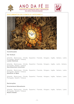 DOCUMENTOS DO CONCILIO VATICANO II
