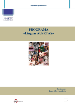 PROGRAMA &laquo;L&iacute;nguas AbERTAS&raquo;
