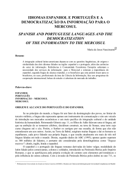 espanhol e portugu&ecirc;s e a democratiza&ccedil;&atilde;o da