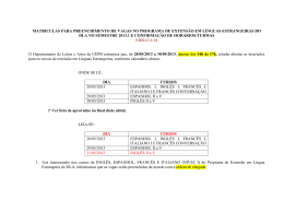 ERRATA DO EDITAL DE EXTENS&Atilde;O DO DLA - 2013.1