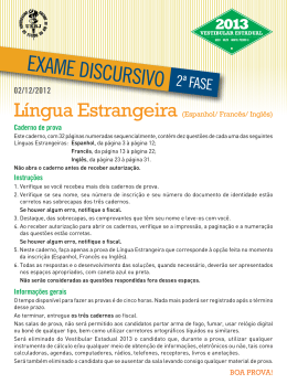 Espanhol/ Franc&ecirc;s/ Ingl&ecirc;s