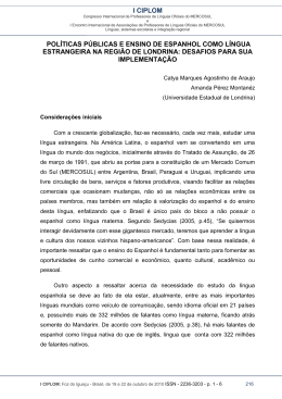 Pol&iacute;ticas p&uacute;blicas e ensino de espanhol como l&iacute;ngua estrangeira na