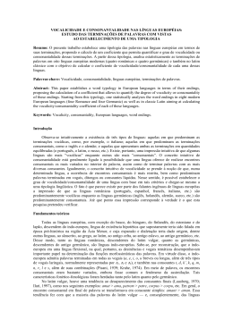 vocalicidade e consonantalidade nas l&iacute;nguas