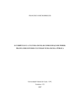 francisco jos&eacute; rodrigues o curr&iacute;culo e a cultura escolar como espa&ccedil;o