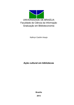 A&ccedil;&atilde;o cultural em bibliotecas - BDM