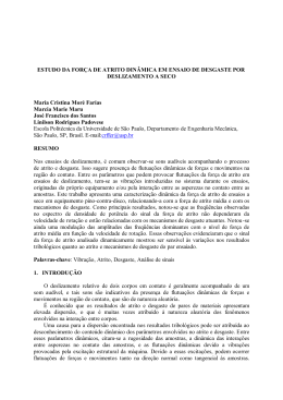 ESTUDO DA FOR&Ccedil;A DE ATRITO DIN&Acirc;MICA EM ENSAIO