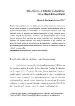 D`OCA, Fernando Rodrigues Montes. Deontologia e teleologia na