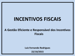 incentivo fiscal