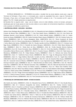 Divulga&ccedil;&atilde;o e homologa&ccedil;&atilde;o dos resultados finais das provas