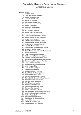 Listagem de S&oacute;cios - Sociedade Musical e Desportiva de Cane&ccedil;as