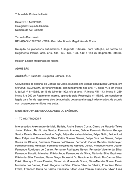 14/09/2005 Colegiado: Segunda C&acirc;mara N&uacute;mero da Ata: 33/2005