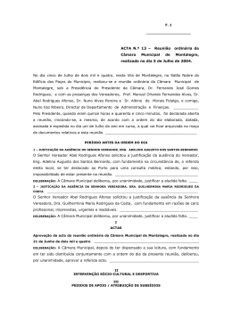 Acta n.º 13 - 05.07.2004 - Câmara Municipal de Montalegre