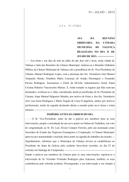 Reuni&atilde;o do Executivo de 31 de julho de 2013