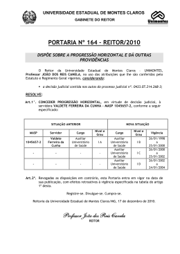 PORTARIA 164 - PROGRESSÃO JUDICIAL Valdete Ferreira da