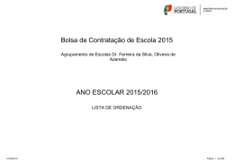 Lista de Ordenação - Agrupamento de Escolas Dr. Ferreira da Silva
