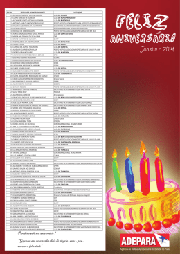 Parab&eacute;ns pelo seu anivers&aacute;rio ! &ldquo;Que esse ano novo venha cheio