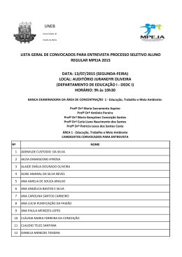 2. Lista Geral de Convocados