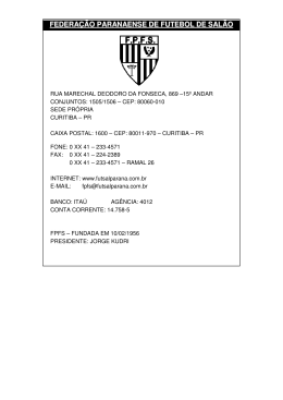 Ano 2001 - Federa&ccedil;&atilde;o Paranaense de Futsal