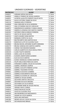 Alunos Novatos pre-matriculados 2014