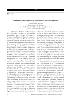 I CBMz, a Origem e a Hist&oacute;ria