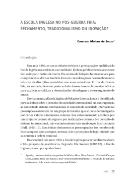 A ESCOLA INGLESA NO P&Oacute;S-GUERRA FRIA: FECHAMENTO