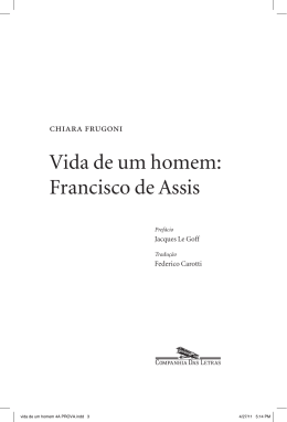 Vida de um homem: Francisco de Assis