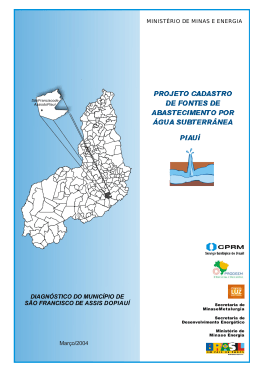 diagn&oacute;stico do munic&iacute;pio de s&atilde;o francisco de assis dopiau&iacute;