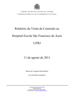 Relatório da Visita da Comissão ao Hospital