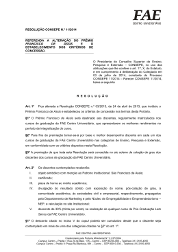 resolução consepe n.º 11/2014 referenda a alteração do
