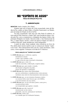 vig&iacute;lia de ora&ccedil;&atilde;o pela paz - OFS-P