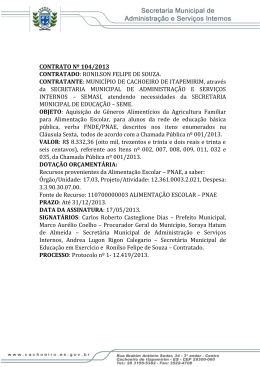 Nº 104/2013 - Prefeitura Municipal de Cachoeiro de Itapemirim