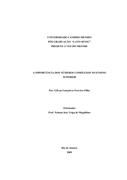 projeto a vez do mestre a import&acirc;ncia dos n&uacute;meros complexos no