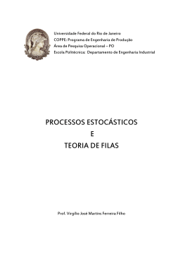 PROCESSOS ESTOC&Aacute;STICOS E TEORIA DE FILAS