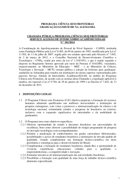 Edital Chamada 181 - 2014 - Alemanha