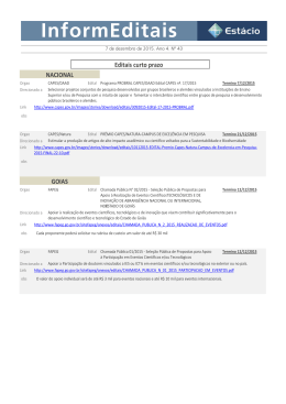 InformEditais n&deg; 43