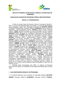 Pr&eacute;-Sele&ccedil;&atilde;o para Gradua&ccedil;&atilde;o Sandu&iacute;che em 20 pa&iacute;ses &ndash; Edital