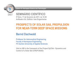 SEMIN&Aacute;RIO CIENT&Iacute;FICO PROSPECTS OF SOLAR SAIL