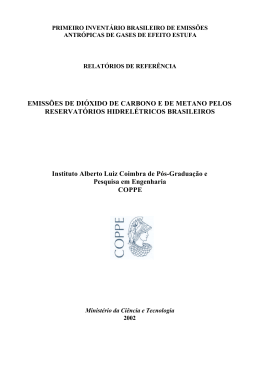 EMISS&Otilde;ES DE DI&Oacute;XIDO DE CARBONO E DE METANO PELOS