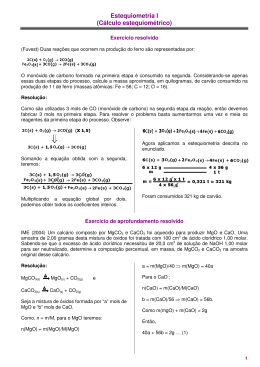 Estequiometria I (C&aacute;lculo estequiom&eacute;trico)