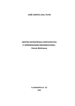 Gest&atilde;o estrat&eacute;gica participativa