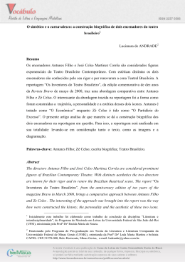 a constru&ccedil;&atilde;o biogr&aacute;fica de dois encenadores do teatro brasileiro