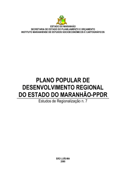 PLANO POPULAR DE DESENVOLVIMENTO REGIONAL