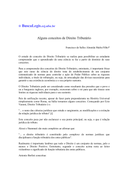 Alguns conceitos de Direito Tribut&aacute;rio