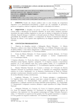 Direito Tribut&aacute;rio I