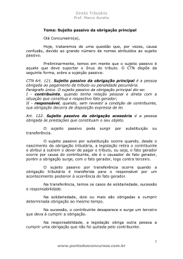Direito Tributário Prof. Marco Aurelio 1 www.pontodosconcursos