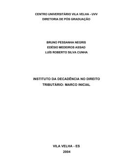 instituto da decad&ecirc;ncia no direito tribut&aacute;rio