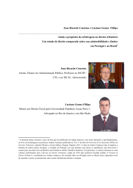 Ainda a prop&oacute;sito da arbitragem no direito tribut&aacute;rio